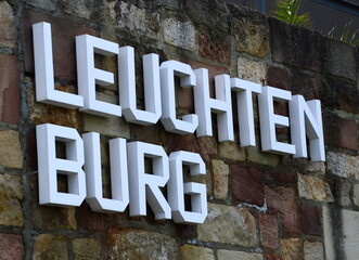 Obraz premium Sign Historical Castle Leuchtenburg, Kahla, Thuringia