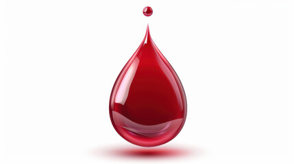 Fototapeta premium Detailed vector illustration of a blood drop, isolated on a white background.