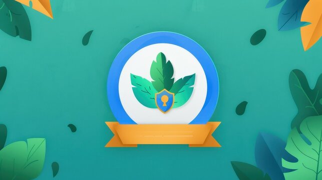 Get recognized with a blue and gold certificate of achievement template featuring a stylish gold badge and border design.