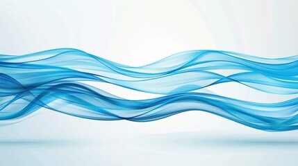 Engaging vector design of a blue wave symbolizing water in an abstract concept.
