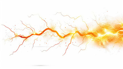 Vibrant yellow lightning bolts on a white background, perfect for web design or science education materials.