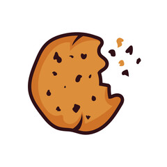vector illustration of delicious cookie cake design