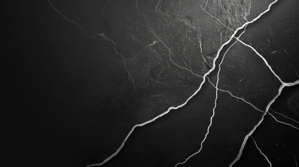 Elegant black background with vintage marble texture, reminiscent of old paper, providing a sophisticated touch.