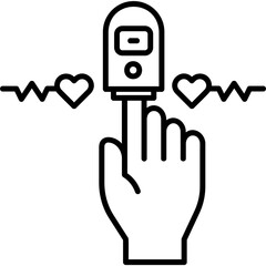 Obraz premium Pulse Oximeter Icon
