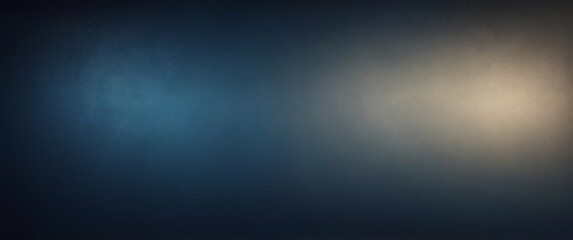 Obraz premium Dark blue beige grainy gradient background shining light dark background