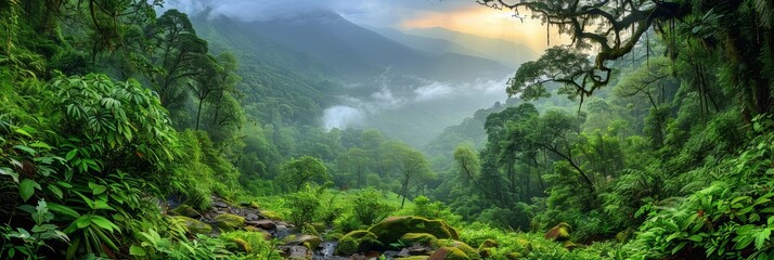 Subtropical forest in nepal