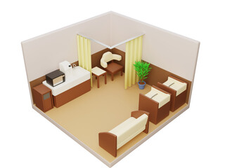 授乳室のアイソメトリック