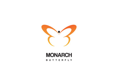 Monarch Butterfly Logo. Luxury butterfly logo design.