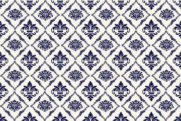 Damask Seamless pattern embroidery, Indian style. art ornament print.Design for carpet, cover.wallpaper, wrapping, fabric, clothing