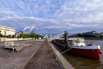 Ivry-sur-Seine harbor in Paris suburb