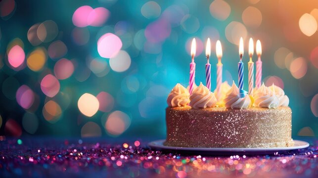 A milestone birthday with a glittery backdrop, celebration, special occasion