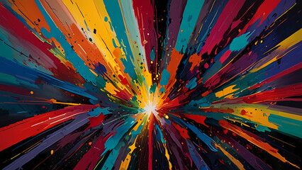 Abstract piece that explores Chromatic Chaos