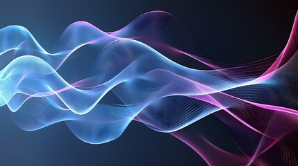 Obraz premium Clean and modern wallpaper with abstract lines resembling musical waves