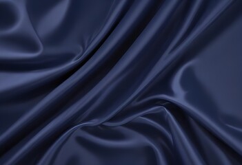 Obraz premium Blue deep satin velvet wavy drapery texture sample background