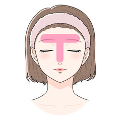 Tゾーン　ヘアバンドをした女性