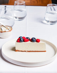 summer cheesecake with fresh berries