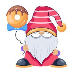 Party gnome icon designed in flat style 

