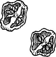 hand drawn illustration of shishito, vertical