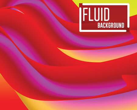 Liquid shapes abstract holographic 3D wavy background.