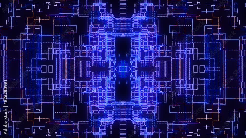 Poster printed circuit board. advanced technology concept visualization: pcb processor microchip, neural ne
