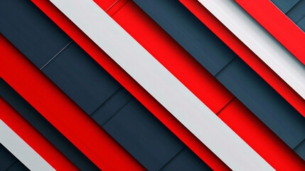 Obraz premium Abstract background with red, white and blue diagonal stripes. Modern illustration for web design or print material,