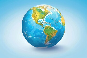 Fototapeta premium A detailed vector of a world globe