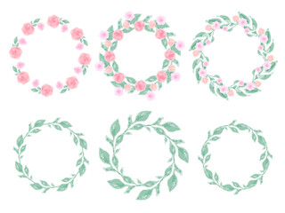 フラワーリース　リーフリース　セット