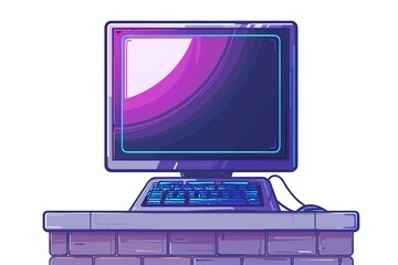 Television neon icon, illustration for design. Household appliances concept. Glowing TV sign.