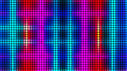 Abstract background from multi-colored squares. Abstract gradient background. Pixel background for web design. Small squares of computer mosaic. 3D rendering.