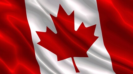 Maple leaf flag pattern backdrop. Authentic country flag creation. Conceptual layout.