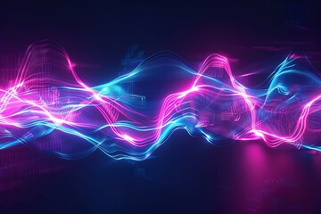 Fototapeta premium Wave line flowing rainbow color