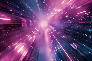 Naklejka premium A futuristic, dynamic poster with sci-fi elements