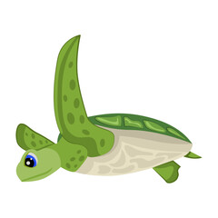 A flat style icon of reef turtle

