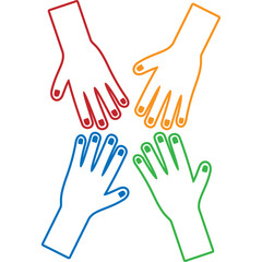 Colorfull Friendship Day Hands
