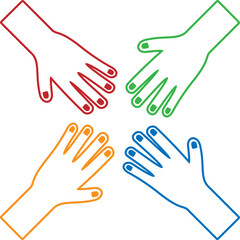 Colorfull Friendship Day Hands