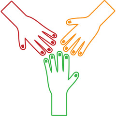 Obraz premium Colorfull Friendship Day Hands