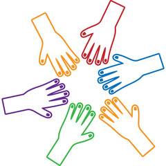 Colorfull Friendship Day Hands