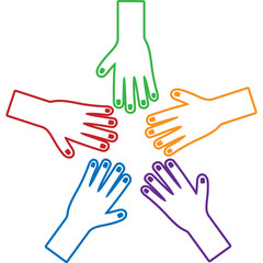 Colorfull Friendship Day Hands