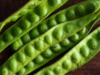 Parkia speciosa or stink beans or bitter beans