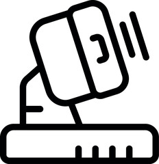 Parking sensor emitting sound waves to detect obstacles and measure the distance between the car and any object