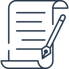 Notary Line Icon