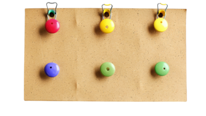 Bulletin board isolated on a transparent background