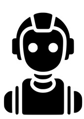 Robot SVG, Artificial Intelligence SVG, Machine SVG, Cute Robot SVG, Robot Silhouette, Robot Vector, Clipart, Cut file for Cricut SVG, JPG, PNG