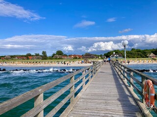 Seebrücke vom Ostseebad Wustrow, Ostsee, Fischland-Darß-Zingst, Mecklenburg-Vorpommern, Deutschland