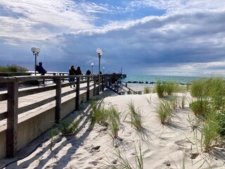 Seebrücke vom Ostseebad Wustrow, Ostsee, Fischland-Darß-Zingst, Mecklenburg-Vorpommern, Deutschland