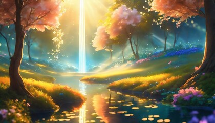 landscape with sun