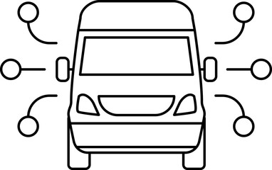 Set of Internet of Things Icons set. Industry 4.0 concept Outline icon collection contain automation, iot, connection, cloud computing, system integration and big data - Vector illustration.