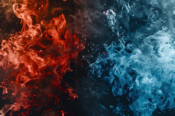 Generative ai on theme of beautiful texture water and fire for design natural abstract background