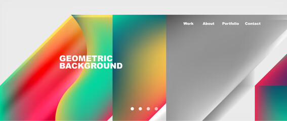 Naklejka premium Glassmorphism geometric abstract background. Vector Illustration For Wallpaper, Banner, Background, Card, Book Illustration, landing page