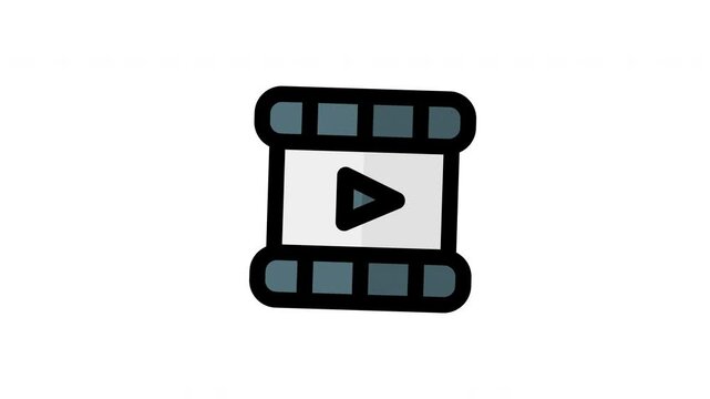Multimedia animated icon with alpha channel. Perfect for project and Explainer Video